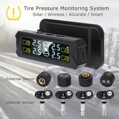 Tire Pressure Monitoring System, Solar charge, 4 External Sensors