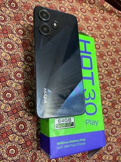 Urgent for sale warranty with box Infinix hot 30 play 10/10 condition