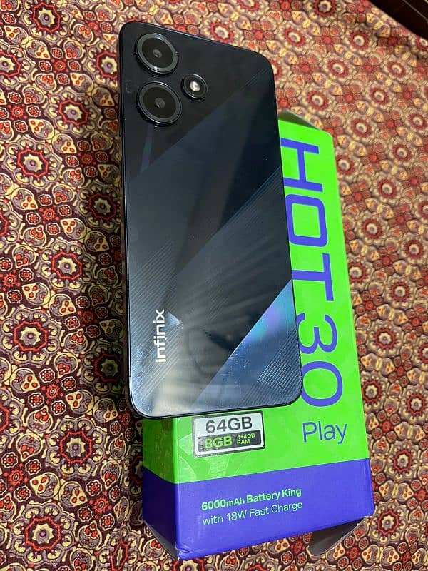 Urgent for sale warranty with box Infinix hot 30 play 10/10 condition 0