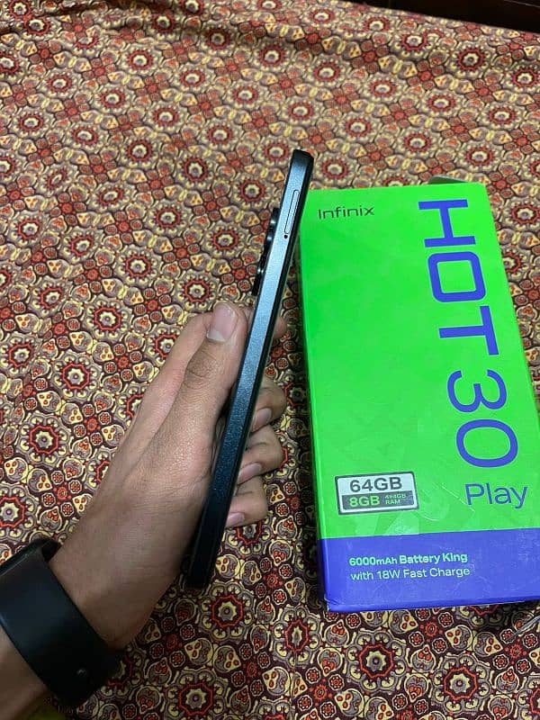 Urgent for sale warranty with box Infinix hot 30 play 10/10 condition 1