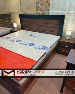 King size bed with 2 side tables best quality in your choice colours