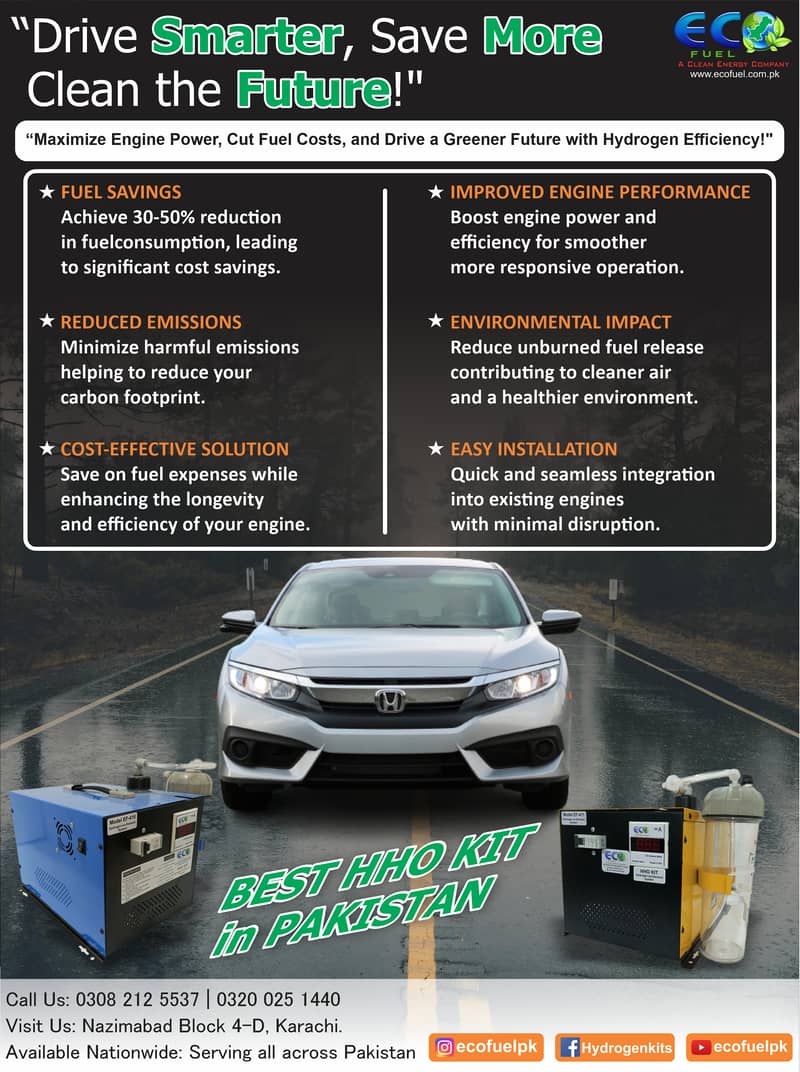 Hydrogen kit: Protect your engine: Save Fuel: 3-7km extra per liter 2