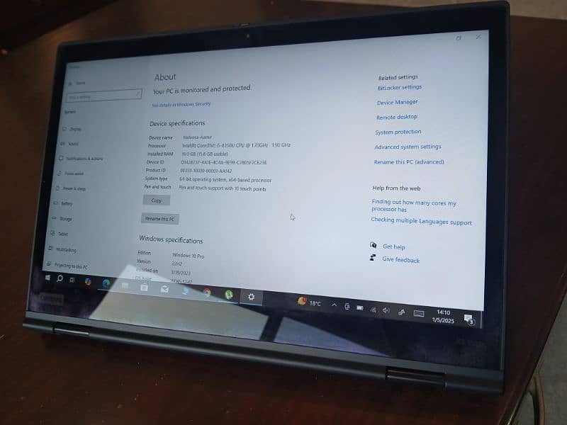 Lenovo X1 Yoga Cori 5, Ram 16 GB, 2 TB SSD 4