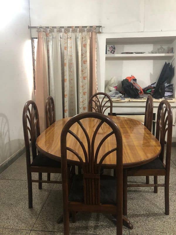 pure shesham dinning table with 6 chairs 0