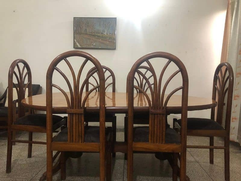 pure shesham dinning table with 6 chairs 1