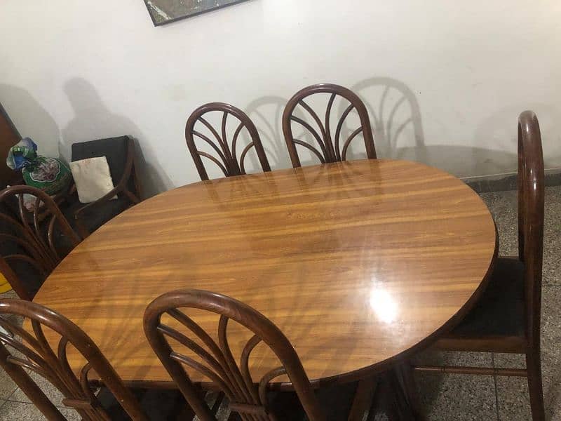 pure shesham dinning table with 6 chairs 3