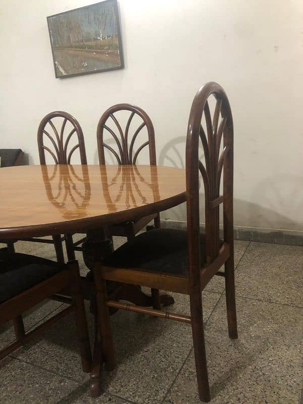 pure shesham dinning table with 6 chairs 4