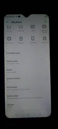 infinix hot 11 play pta approved without box panel me line h