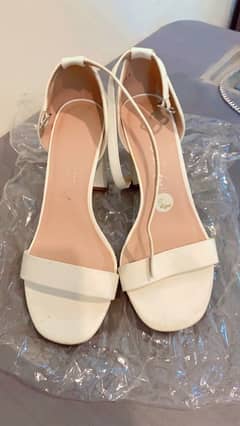 UK Imported White Block heels