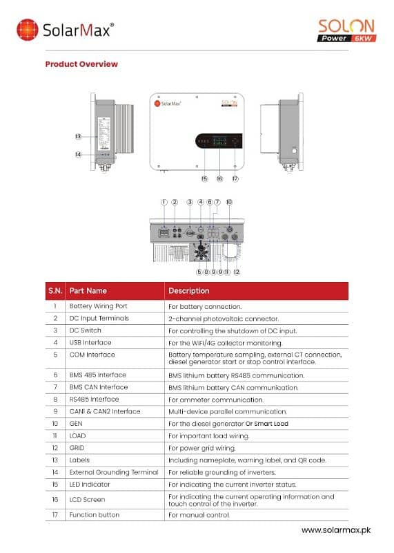 solar max inverters 6kw hybrid 1