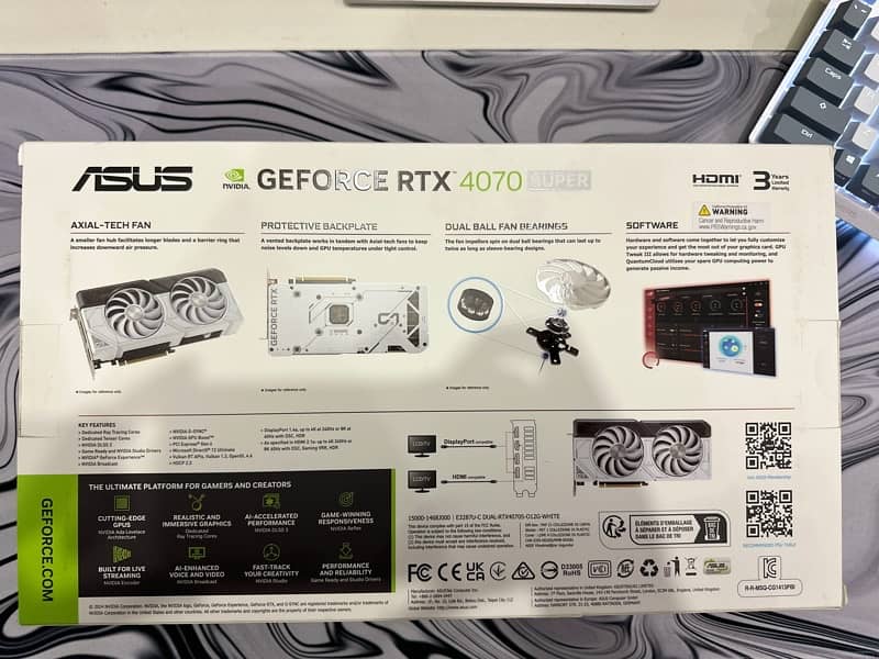 ASUS RTX 4070 SUPER White OC Edition 12GB GDDR6X. 1