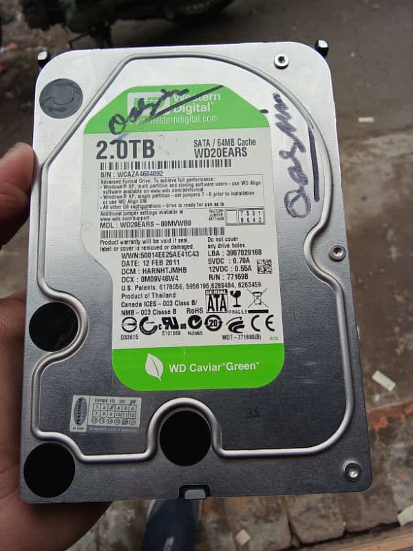 WD 2tb hard drive 0