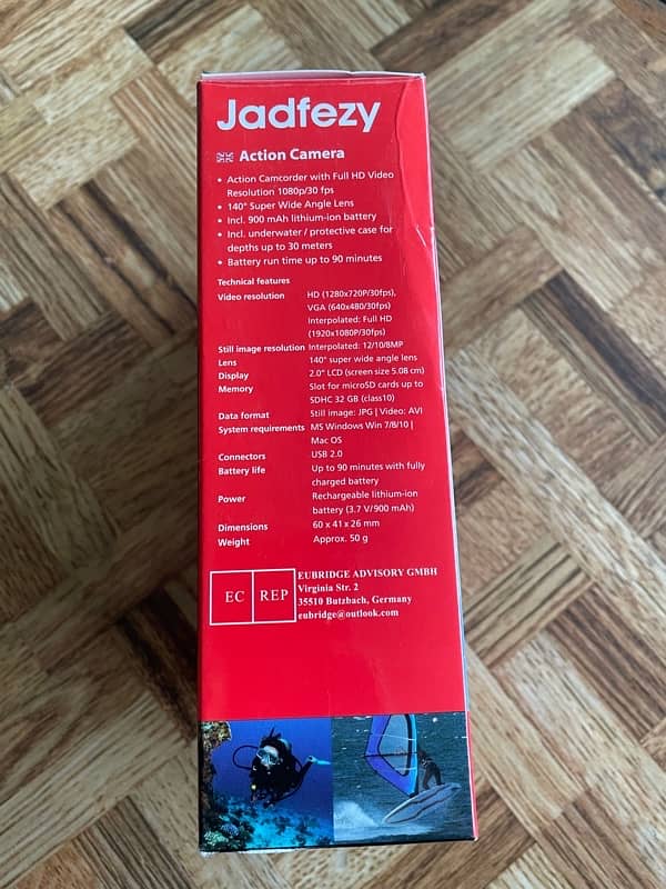 Jadfezy HD 1080P Action Camera | Brand new 3