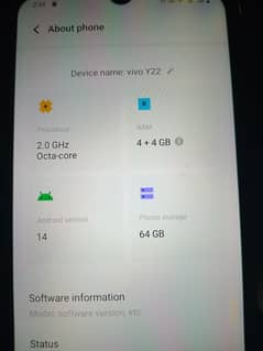 vivo y22 for sale