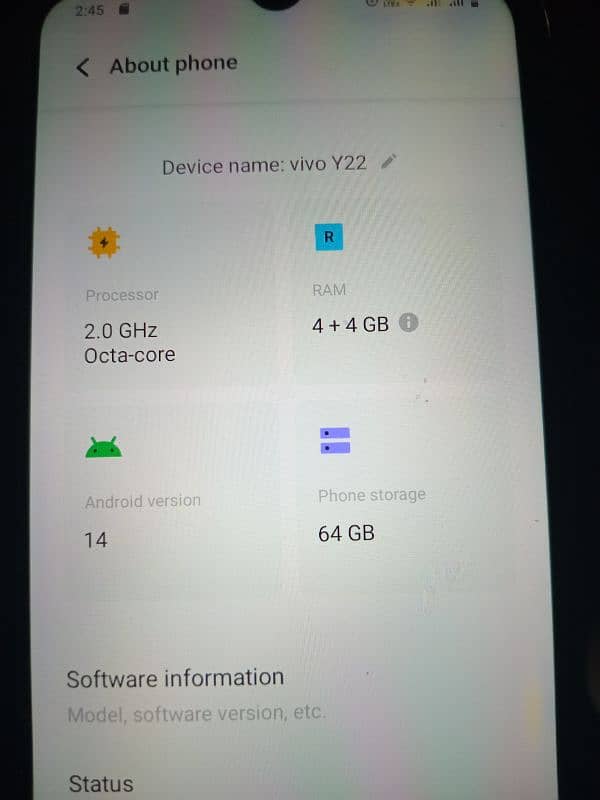 vivo y22 for sale 0