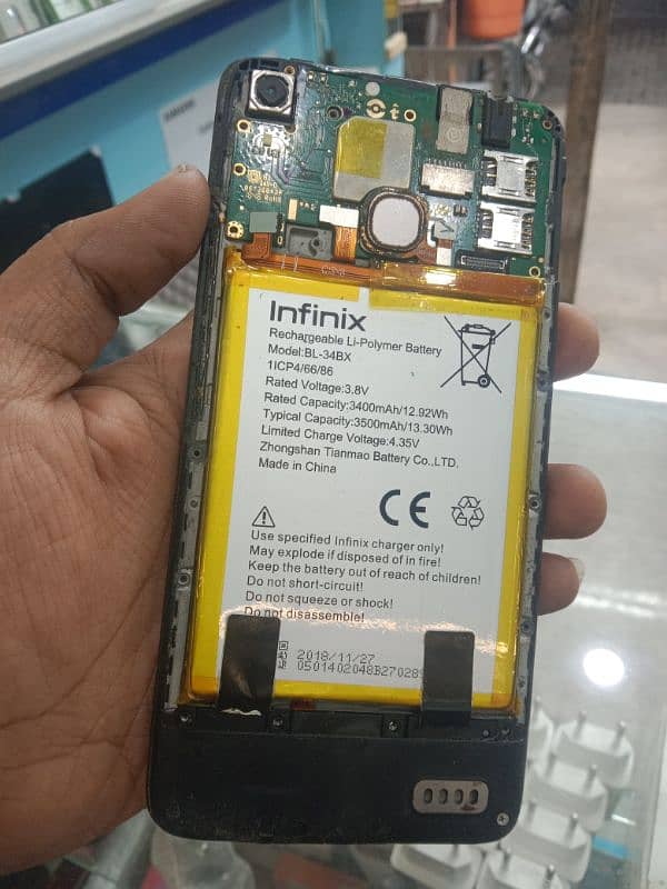 infinix smart 4 Men Bord & battery All okay 0