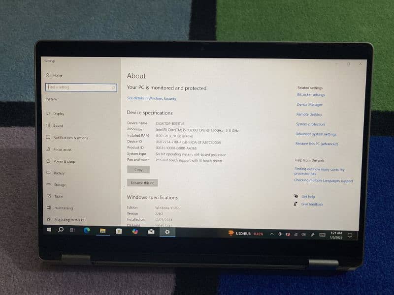 Dell Latitude 5310 2 in 1 Core i5 10th Gen Touch 360 For Sale 4