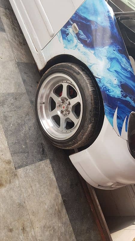 Civic deep dish 17inches rims tyres like brand new 1