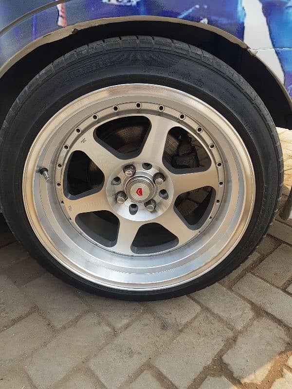 Civic deep dish 17inches rims tyres like brand new 3