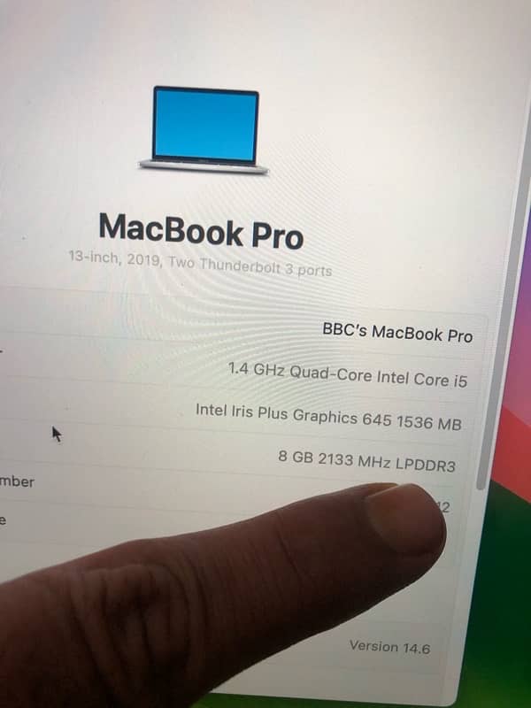 MacBook Pro 2019 13inch | TouchBar 4