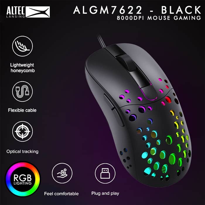 Altec Lansing ALGM 7622 Wired RGB Gaming Mouse 1