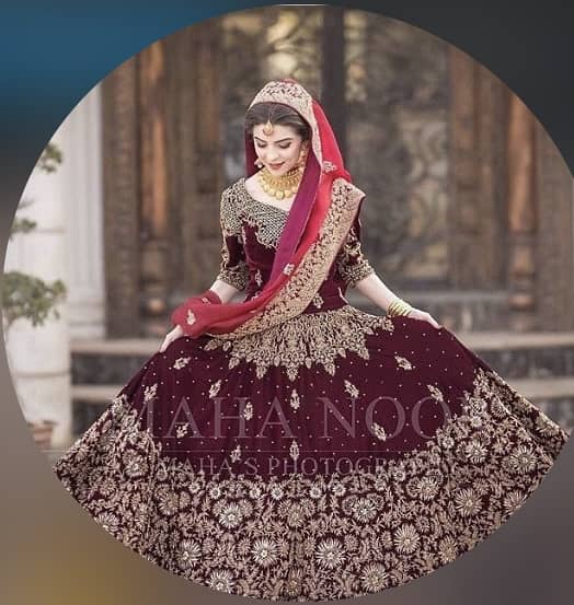 Velvet bridal lehanga 1