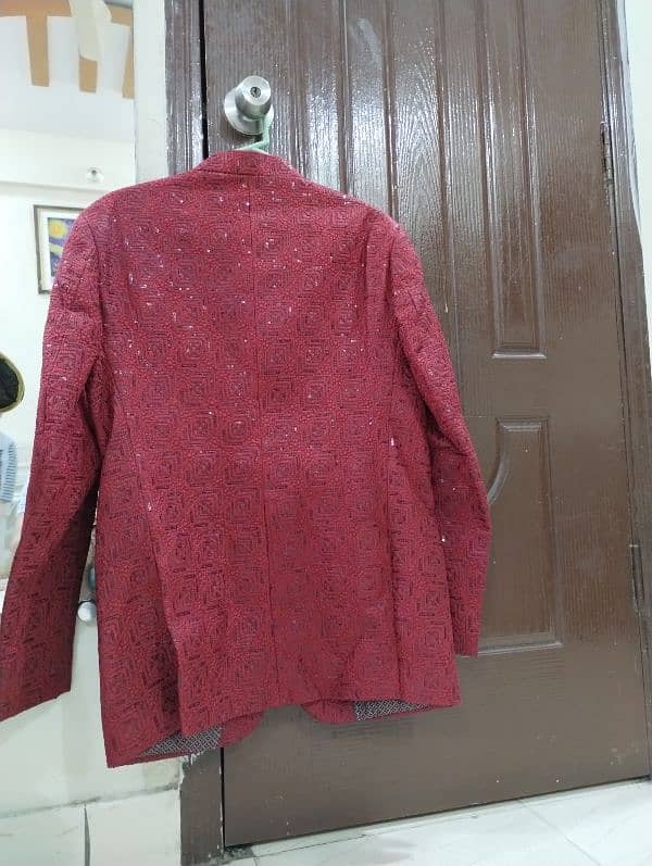 Prince Coat Medium Size Red Color For Wedding 1