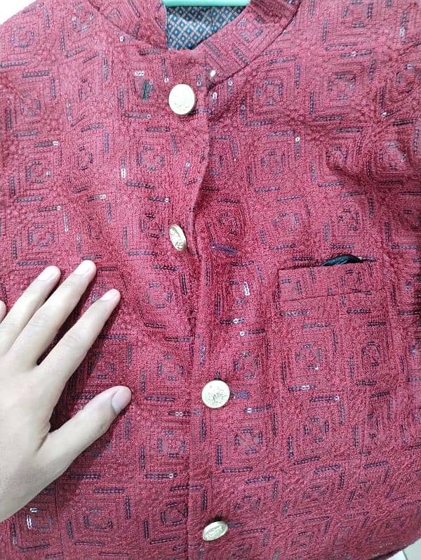 Prince Coat Medium Size Red Color For Wedding 2