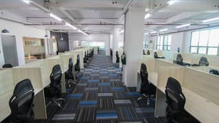 150 Seats For Rent Fully Furnished 3700 SQFT Brand new Plaza For Call Center Co working Space Main Murree road