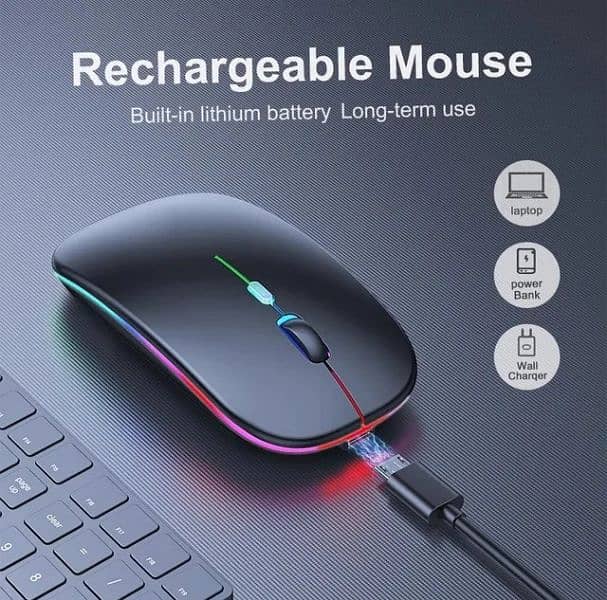 Hp 7G Wireless Mouse RGB Rechargeable 4