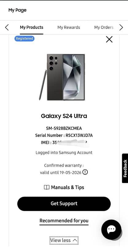 Samsung Galaxy S24 Ultra under official warranty with box 1