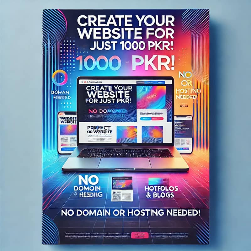 Create Your Website for JUST 1000 PKR! 0