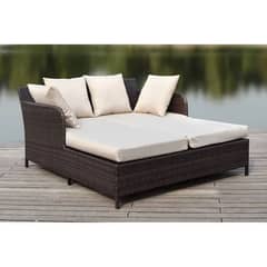 Outdoor Rattan Sun Bed/rattan sofa set/chair pvc