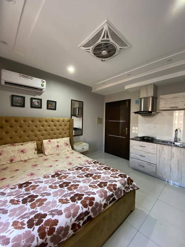 1 bedroom full furnished flat for rent bahria town Lahore 0