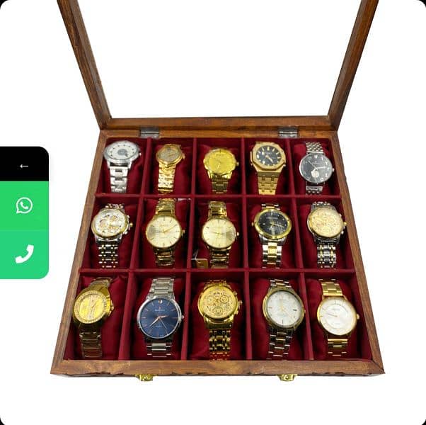 Wooden Watch Box With Glass Top 1