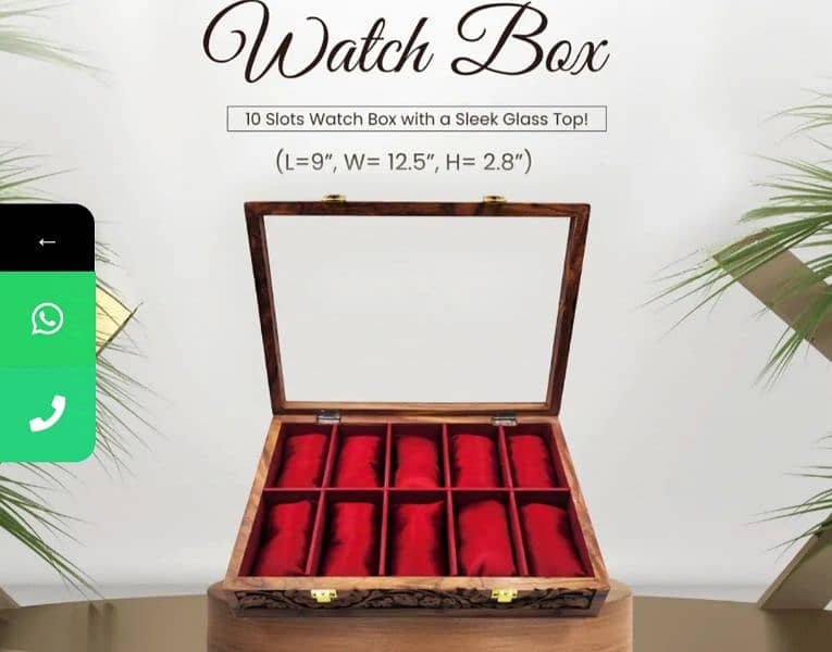 Wooden Watch Box With Glass Top 3