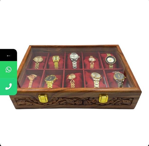 Wooden Watch Box With Glass Top 4