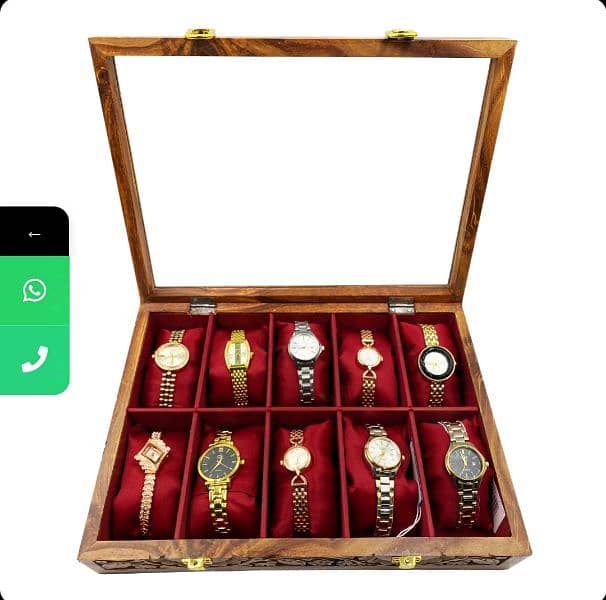 Wooden Watch Box With Glass Top 5