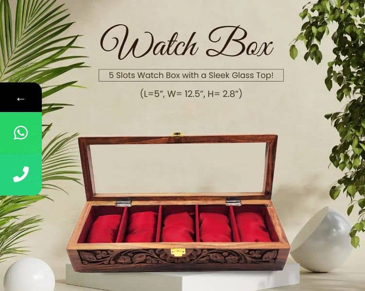 Wooden Watch Box With Glass Top 6