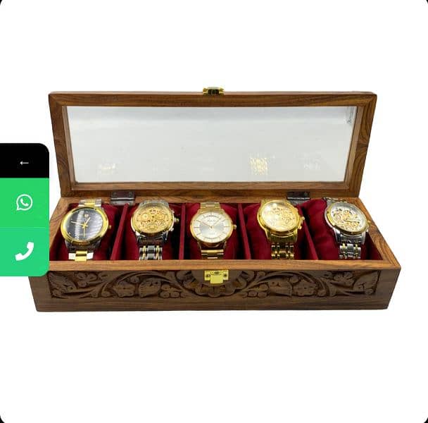 Wooden Watch Box With Glass Top 7