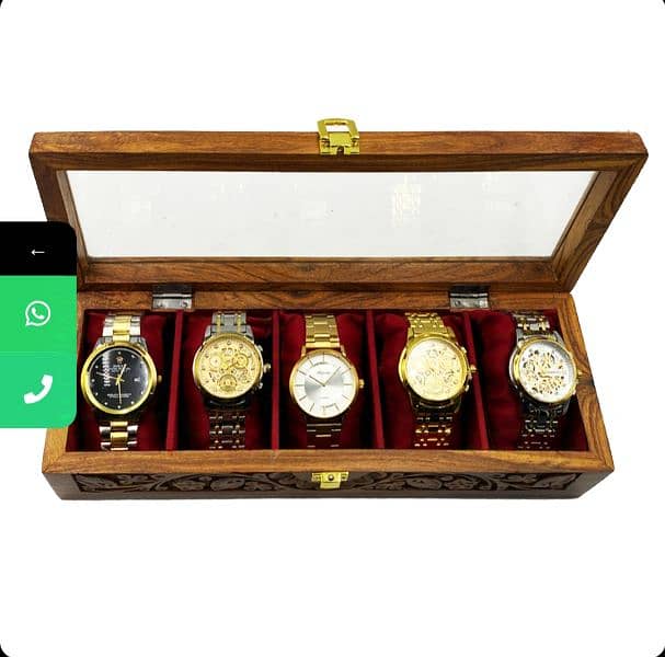 Wooden Watch Box With Glass Top 8