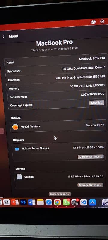 Macbook Pro 2017 13 inch Core i7 6