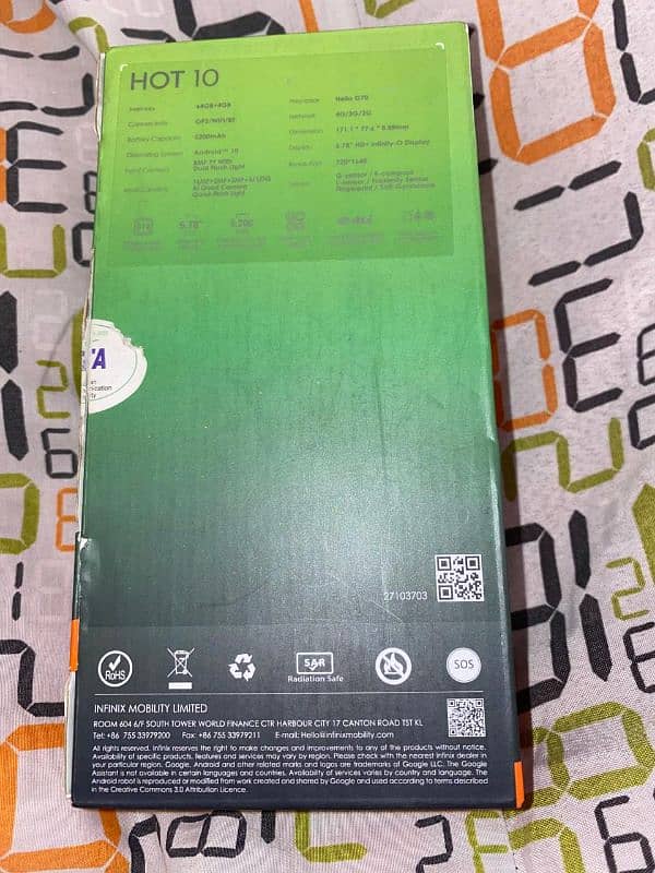 infinix hot 10 with box 6