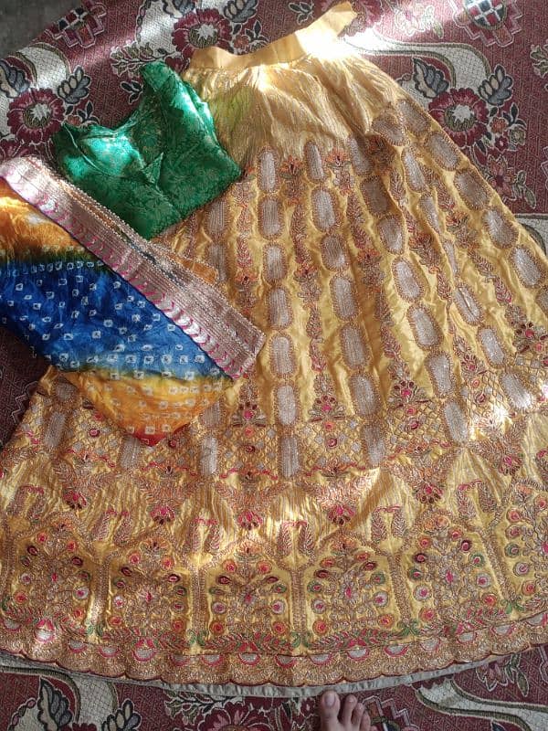 yellow Mayon lenga koti with dupatta 0