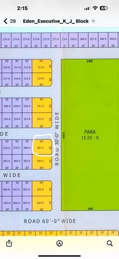 Eden Executive 10 Marly Corner Plot For Sale Park fc  (Block K)