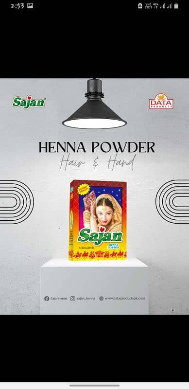 Sajan henna mehndi powder 2