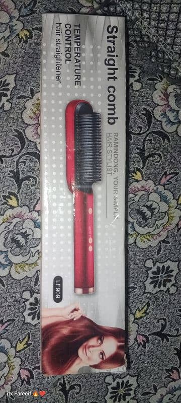 Straight comb temperature control hair straightener 0