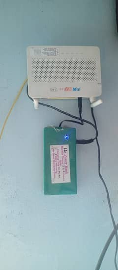 Fiber router complete setup with powerbank (8H non stop backup)