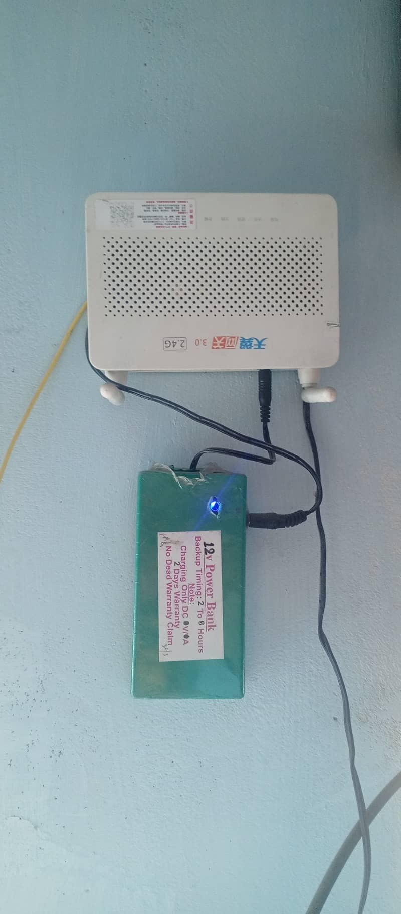 Fiber router complete setup with powerbank (8H non stop backup) 3