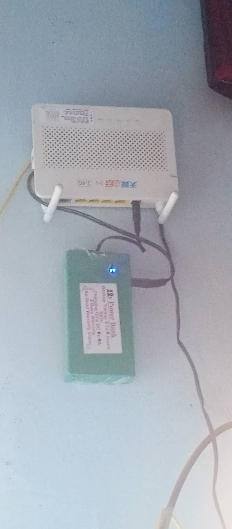 Fiber router complete setup with powerbank (8H non stop backup) 4